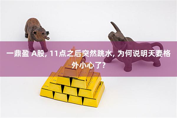 一鼎盈 A股, 11点之后突然跳水, 为何说明天要格外小心了?