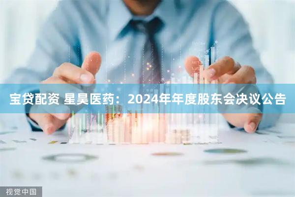 宝贷配资 星昊医药：2024年年度股东会决议公告