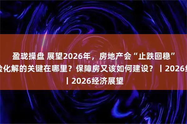 盈珑操盘 展望2026年，房地产会“止跌回稳”吗？风险化解的关键在哪里？保障房又该如何建设？丨2026经济展望