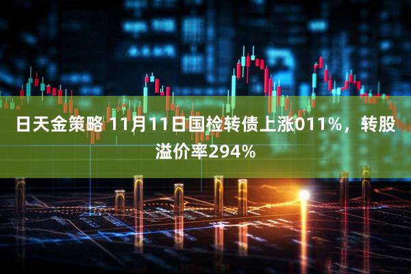 日天金策略 11月11日国检转债上涨011%，转股溢价率294%